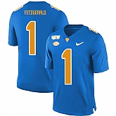 Pittsburgh Panthers 1 Larry Fitzgerald Blue 150th Anniversary Patch Nike College Football Jersey Dzhi,baseball caps,new era cap wholesale,wholesale hats